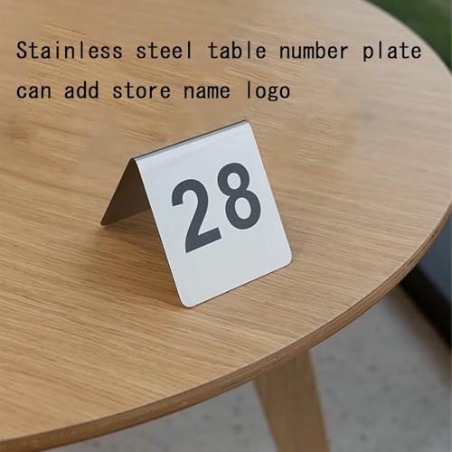 Numéros de table 1-100 acier inoxydable visibilité claire double face - 4