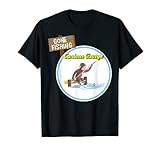 Curious George Gone Fishing Circle Logo Graphic T-Shirt