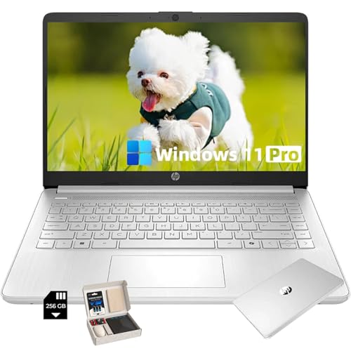 Image of HP 2025 New Student Business Laptop, Intel N150 CPU(Beats N4120), 14in LED Screen, 16GB RAM, 128GB UFS+256GB D Storage, Wi-Fi 6, Copilot AI, Windows 11 Pro, Silver