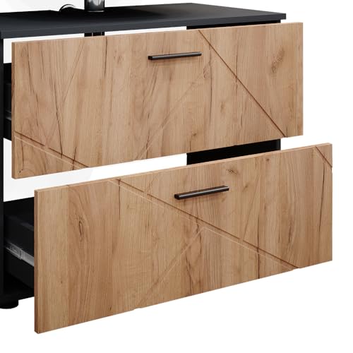 Vicco set mobili bagno Irma, Antracite/Rovere, 3