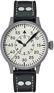 Laco Fliegeruhr mit Leuchtzifferblatt, Automatikuhr, Edelstahlgehäuse, Saphirglas, wasserdicht, Made in Germany