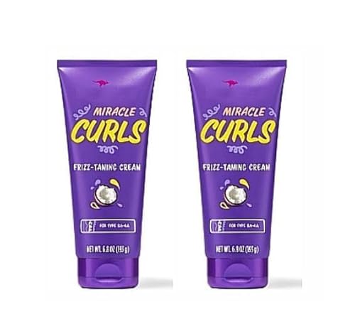 Au~ssi~e Miracle Curls Frizz Taming Curl Cream - Coconut & Jojoba- 6.8 fl oz, (Pack of 2)