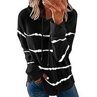 Algopix Similar Product 20 - Women Stripe Hoodie Long Sleeve Color