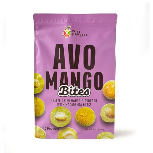 Wise Harvest Freeze Dried Avo Mango Bites, 10 Snack Pouches - image 1