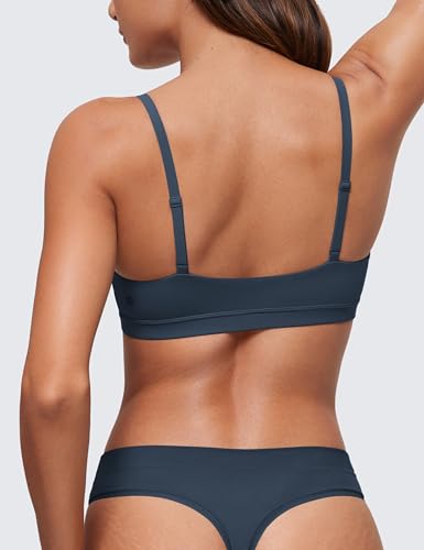 Image of CRZ YOGA Softhold Scoop Neck Bralette | Double Lined, Light Support, Non Padded, Wireless, Casual, Ultra-Soft, Adjustable Square Back, Everyday Bra for Women