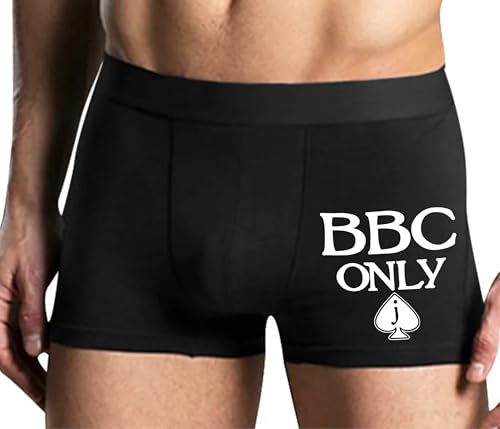 Knaughty Knickers BBC Only - Jack Of Spades Black Mens Boxer Brief Adult Fun Design