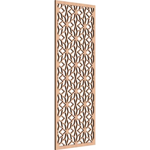 Image of Lake Decorative Pierced Fretwork Wood Wall Panels, 13 3 /8 inchW x 34 3 /8 inchH x 1 /4 inchT, Alder