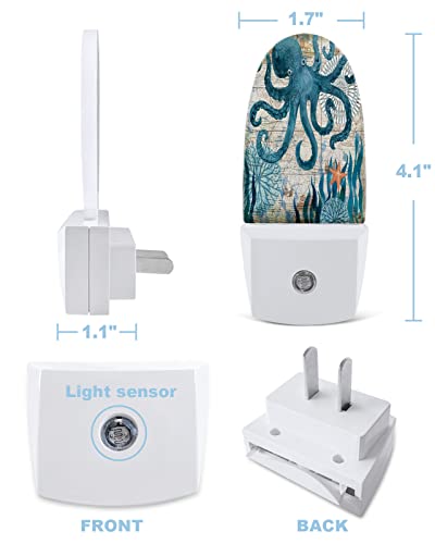 Idowmat Night Lights Plug Into Wall - Nautical Themed Animal Octopus Kids Night Light For Bedroom - Led Nightlight With Light Sensors For Bathroom Nursery Hallway Kitchen (Popsicle Shape) #TOP6