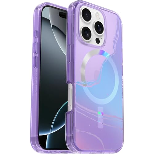 Image of OtterBox iPhone 16 Pro Symmetry Series Clear Case - Galactic Dreaming Purple - Ultra-Thin, Sleek iPhone Case, Glossy & Shiny iPhone Case