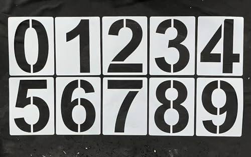 Kit di stencil per pittura cartello, 10 pezzi da 9,4 cm, numeri da 0 a 9, perfetti per cartello, artigianato fai da te