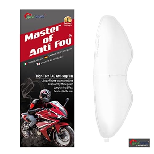 XII WY Película Protectora antivaho Universal para Casco de Motocicleta, Inserto de Lente de Visera Transparente Resistente a la Niebla 33cm X 11cm