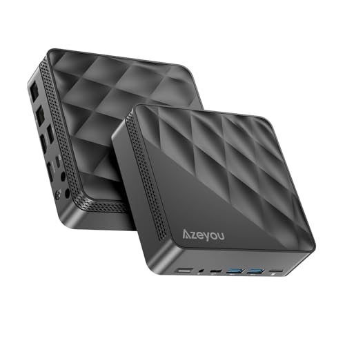 Azeyou Mini PC, 12th Gen N100 Mini Computer,16GB RAM 512GB M.2 SSD, Win 11 Pro Mini Desktop PC,...