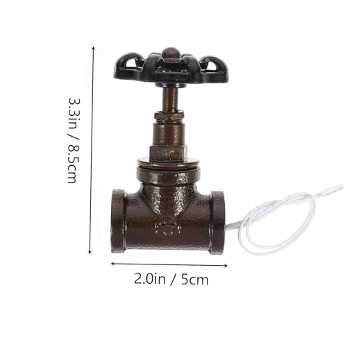 Interruptor de luz de válvula de hierro Gatuida con cable para lámparas steampunk 3