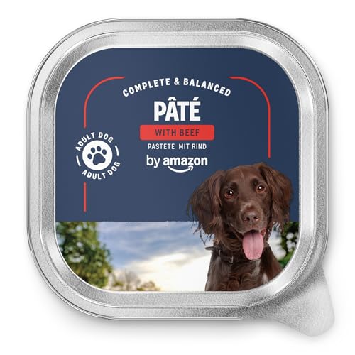 by Amazon Comida Húmeda para Perros, Paté con Ternera, 300g, Paquete de 10