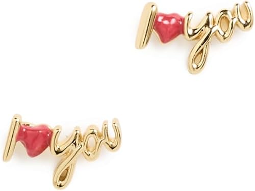 Kate Spade New York Womens, I Love You Studs, Gold, One size