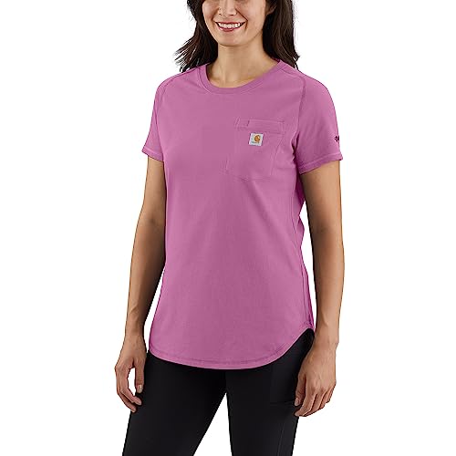 T-shirt de travail femme Carhartt Force Rose L anti-transpiration et robuste