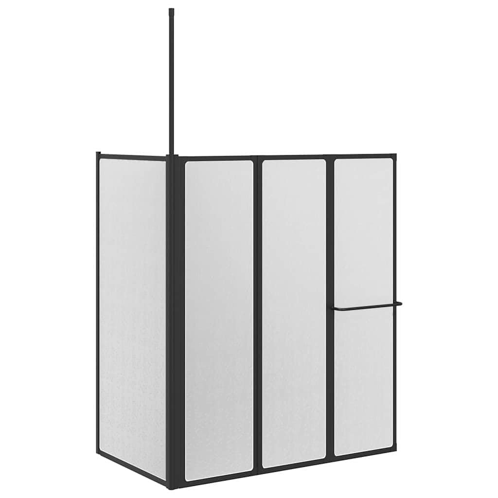 Parete Doccia 120x70x137 cm Box Doccia Pieghevole in Alluminio Parete Doccia Salvaspazio per Bagni Piccoli (Bianco)