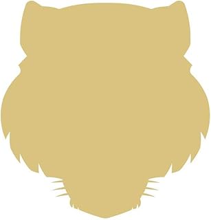 Tiger Head Cutout Unfinished Wood Animal Zoo Wildlife Safari Door Hanger Kids Craft MDF Shaped Canvas Style 1