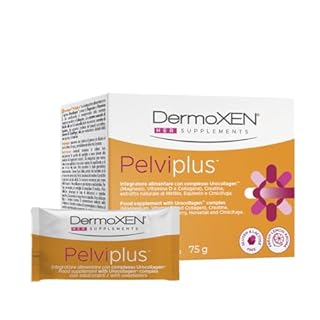 DermoXen Integratore Vie Urinarie Donna. Mirtillo Rosso per Vie Urinarie e Incontinenza da Menopausa, Post Parto, Stress. Rinforza il Pavimento Pelvico con Collagene, Magnesio e Vitamina D. 30 bustine