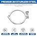 PATIKIL Tri Sanitary Clamp Single Pin, Heavy Duty 304 Stainless Steel Clamp Sanitary Fittings with Wing Nut Silicone Gasket for Ferrule TC Tube OD 4