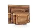 Produktbild Les Plaisirs du Chef - 4er Set robuste Schneidebretter (40cm x 30cm - 33cm x 24cm - 27,5cm x 18cm - 21,5cm x 15cm) aus Premium Akazienholz - 2cm dicke Holzbretter mit Saftrille