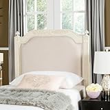 Safavieh Home Collection Tufted Linen Rustic Antique Beige Headboard (Full)