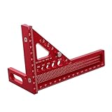 Operitacx Multifunktionaler Holzverarbeitungswinkel aus Aluminiumlegierung Präzises Messwerkzeug...