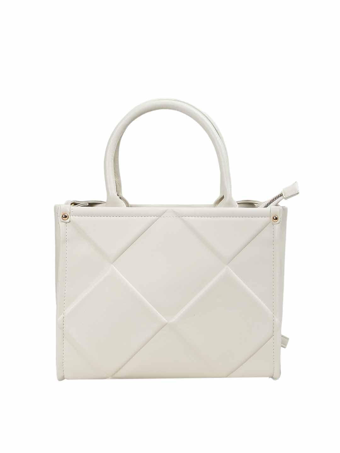 Women Textured Sling Bag(White_FS)-image-0