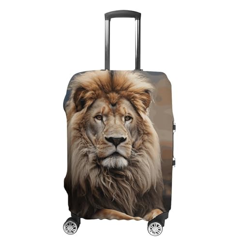 Creative Animals Lion Luggage Cover, Washable Elastic Suitcase Cover Protector Fit 18-32 Inch Luggage
