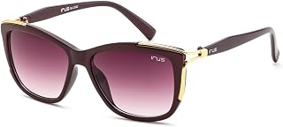 IRUS 100% UV protected sunglasses for Women | Size- Large | Shape- Square | Model- IRS1208C3SG Price In India