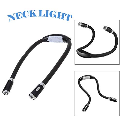 Preisvergleich Produktbild LED-Buchleuchte, Leselampe, freihändig, 4 LED-Perlen, 3 einstellbare Helligkeit, Umarmungslicht zum Lesen im Bett oder Lesen im Auto, BBQ, Arbeit, Camping Taschenlampe