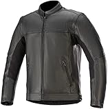Alpinestars Topanga Motorrad Lederjacke Schwarz M