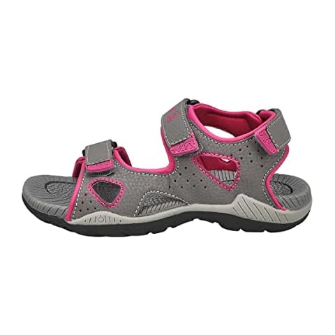 Kamik Lobster2 Flat Sandal in Dark Grey Pink Cover