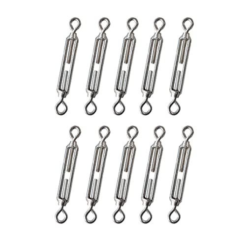 Kippen 1204AK - Confezione da 10 Pezzi di Tenditore a 2 Occhi in Acciaio Zincato. Misura 5 mm.