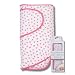 Miracle Blanket Swaddle for Baby Girls, Coral Hearts, Newborn to 14 Weeks