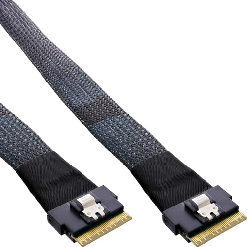Câble SAS Slim SFF-8654 8X InLine cordon liaison 48Gbps 0,75m