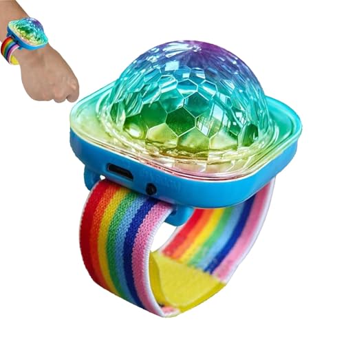 Piccola luce a sfera da discoteca, luce a sfera, LED attivate dal suono, braccialetto USB ricaricabile per casa, auto, compleanno, Halloween, Natale, decorazioni per matrimoni