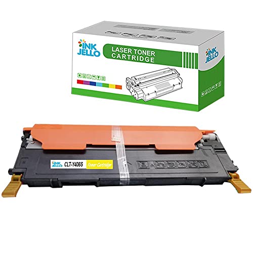InkJello Compatible Toner Cartridge Replacement for Samsung CLP-360 CLP-365 CLP-365W CLX-3300 CLX-3305 CLX-3305FN CLX-3305FW CLX-3305W Xpress SL-C410W SL-C460FW SL-C460W CLT-Y406S (Yellow)