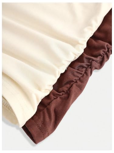 WDIRARA Girl's Two Piece Bow Graphic Crop Top Scoop Neck Fitted Cap Sleeve Ruched T Shirts4