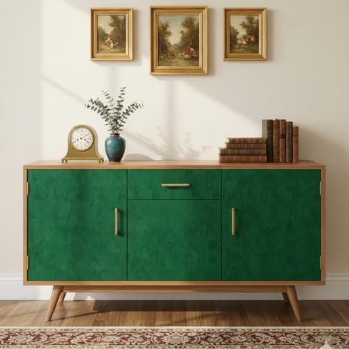 Papel Terciopelo Verde para decoracion de salones y proyectos artesanales 8