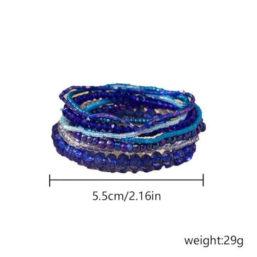 Colorful Bohemian Stackable Beaded Bracelet Handmade Elastic Beaded Stretch Bracelets Multicolor Seed Layered Stretch Bangle Bracelets2