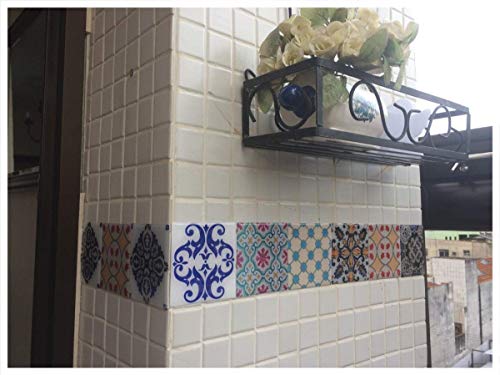 Pastilha Adesiva Azulejo Português Resinada Kit 4 Placas