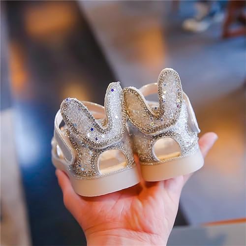Baby Girl Summer Water Sandals Brick Rabbit Ears Open Toe Soft Bottom Sandals Little Child Beach Sparkingly Shoes2