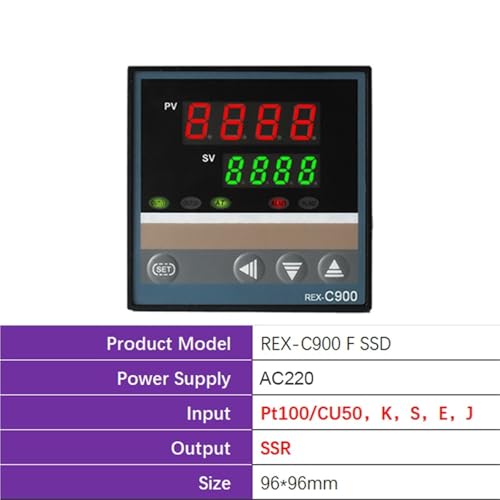 Régulateur de température programmable REX-C100 pour sonde KJ PT100 électronique