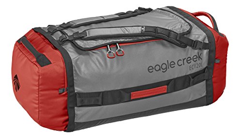 Preisvergleich Produktbild Eagle Creek Wasserabweisender Backpacker Cargo Hauler Duffel ultraleichte Reisetasche mit Rucksacktagegurte, 120 L, Rot / Grau