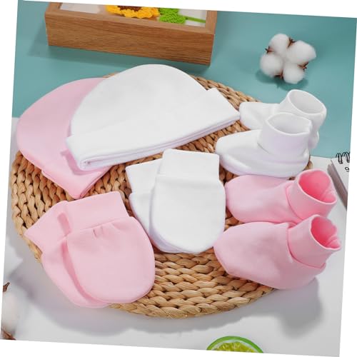VANZACK 2Sets Newborn Hats and Mittens for Accessories for Months Comfortable and Durable Beanie and Gloves for Everyday Use Multi4