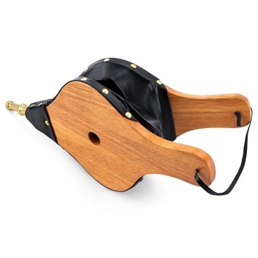 Amagabeli Wood Fireplace Bellows 19"x 8" Large Leather Fire Bellow Air Blower with Hanging Strap Cast Nozzle for Outdoor Cooking Camping BBQ Grill Chimney Pump Pit Barbeque Fire Tools Accessories