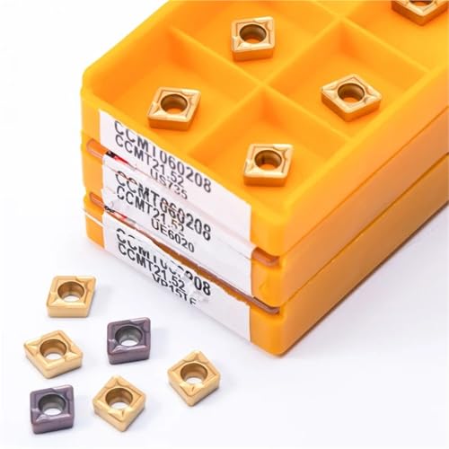 10 Uds CCMT060204 CCMT060208 VP15TF UE6020 US735 CNC insertos de torneado de carburo cortadores, fresa interna torno fresa inserto de torneado(CCMT060204 VP15TF)