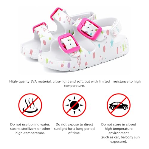 Image of ChayChax Toddler Boys Girls Double Buckle Sandals Children's Adjustable Back Strap Water Sandal