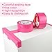 BOMEI PACK Heavy Duty 6 Rolls Colored Moving Tape with Dispenser 1.88 Inch x 60 Yard, Pink Packaging Tape 2.4 mil Packing Tape for Shipping, Moving, Mailing & Storage